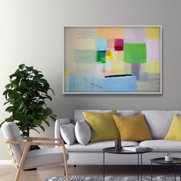 Geometrijska apstrakcija grafika giclee print slikara Ajdinović Ranka