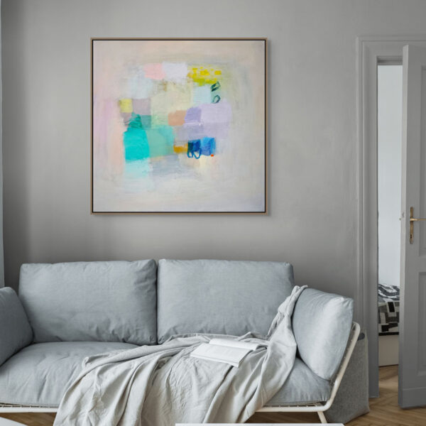 Umirujuća moderna apstrakcija na platnu Ranka Ajdinovića