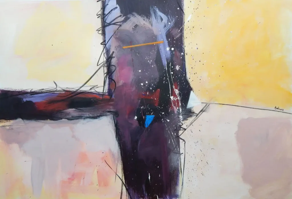 Fuzija 2-70x100cm-akrilik na papiru