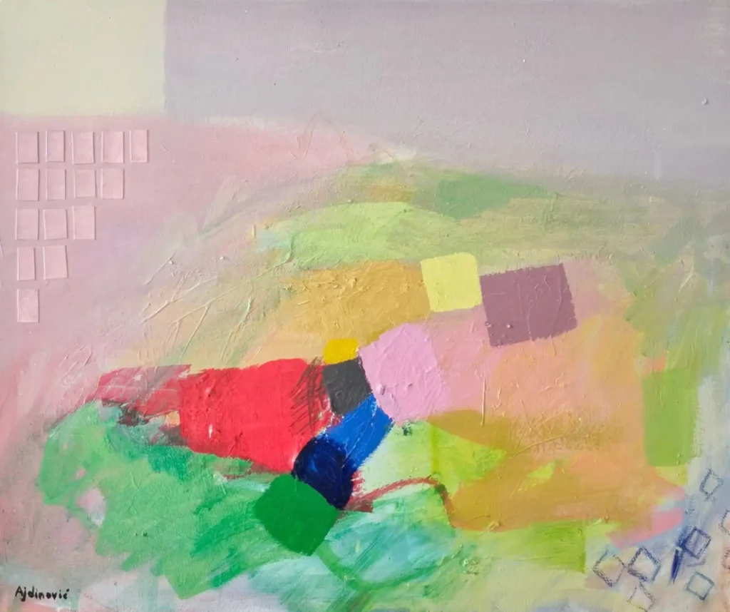 Geometrijaska obitelj-50x60 cm-akrilik na platnu